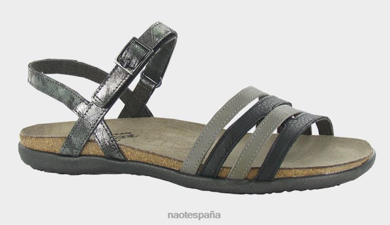 calzado NAOT mujer lucía Lthr negro suave/Lthr gris niebla/Lthr ónix metálico 6N0Z124