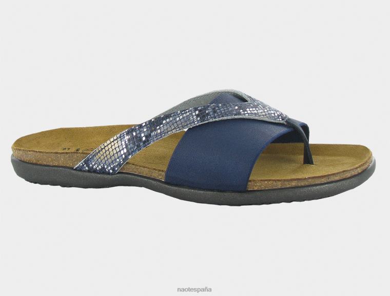 calzado NAOT mujer penélope elástico azul marino pitón azul marino lthr/nobuk azul marino 6N0Z132