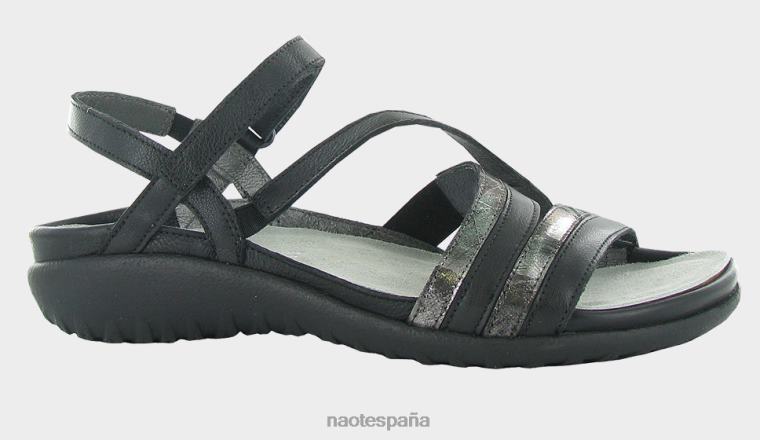 calzado NAOT mujer toi Lthr negro suave/lthr ónix metálico 6N0Z162