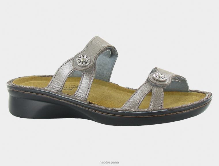 calzado NAOT mujer tritón cuero hilos de plata 6N0Z135