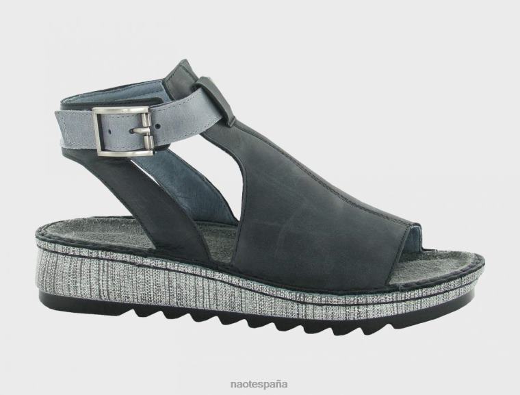 calzado NAOT mujer verbena pizarra vintage nobuck terciopelo negro 6N0Z213