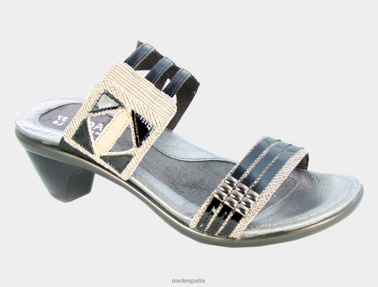 calzado NAOT mujer afrodito rejilla negro charol lino 6N0Z460