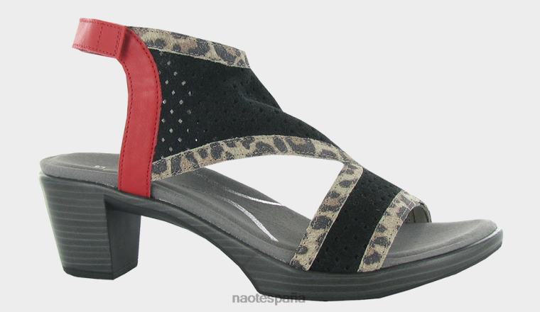 calzado NAOT mujer destino ante negro perf ante guepardo beso rojo lthr 6N0Z105