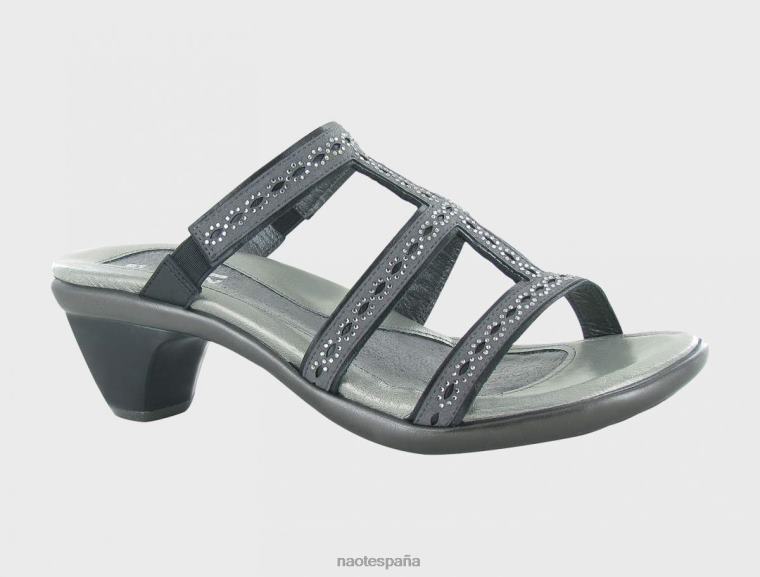 calzado NAOT mujer novedoso piedras negras gris oscuro 6N0Z268