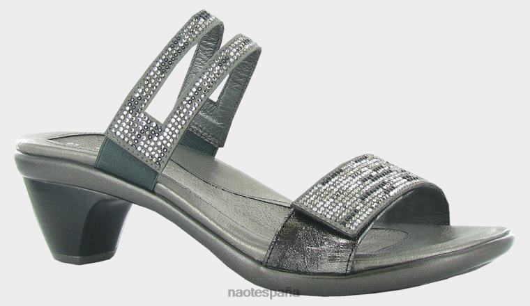 calzado NAOT mujer temperamento gris negro múltiples remaches metalizado onyx lthr 6N0Z167