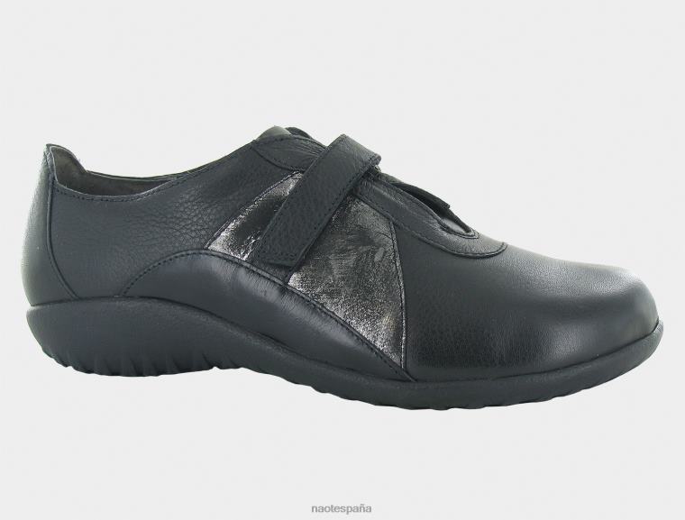 calzado NAOT mujer amiria lthr negro suave/lthr ónix metálico/lthr madras negro 6N0Z184