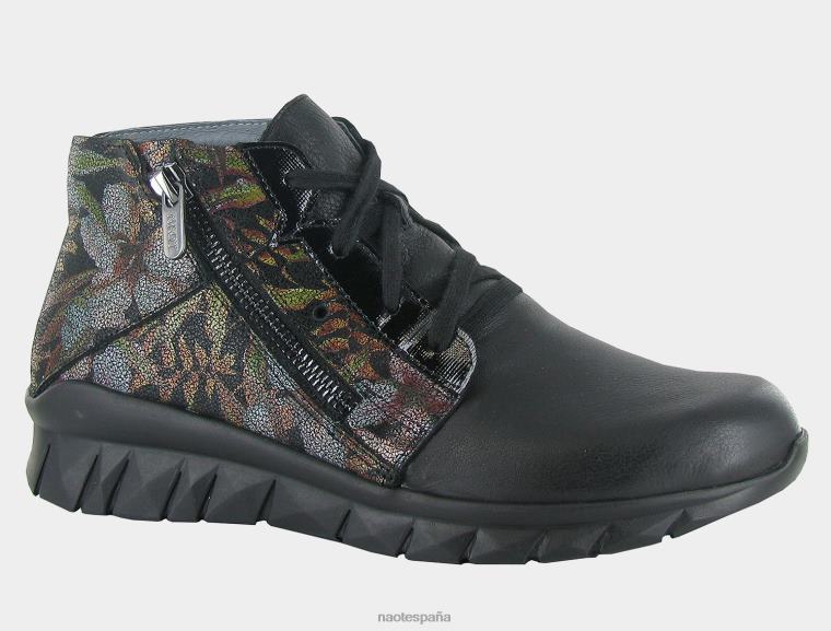 calzado NAOT mujer estrella polar Lthr negro suave/lthr floral oscuro/lthr brillo negro 6N0Z87